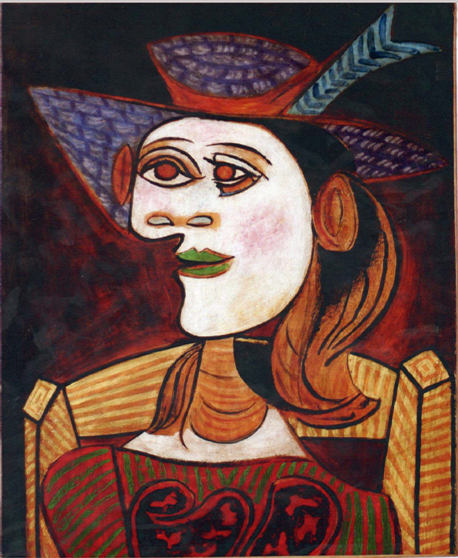 Femme assise au chapeau Dora Maar painting - Pablo Picasso Femme assise au chapeau Dora Maar art painting